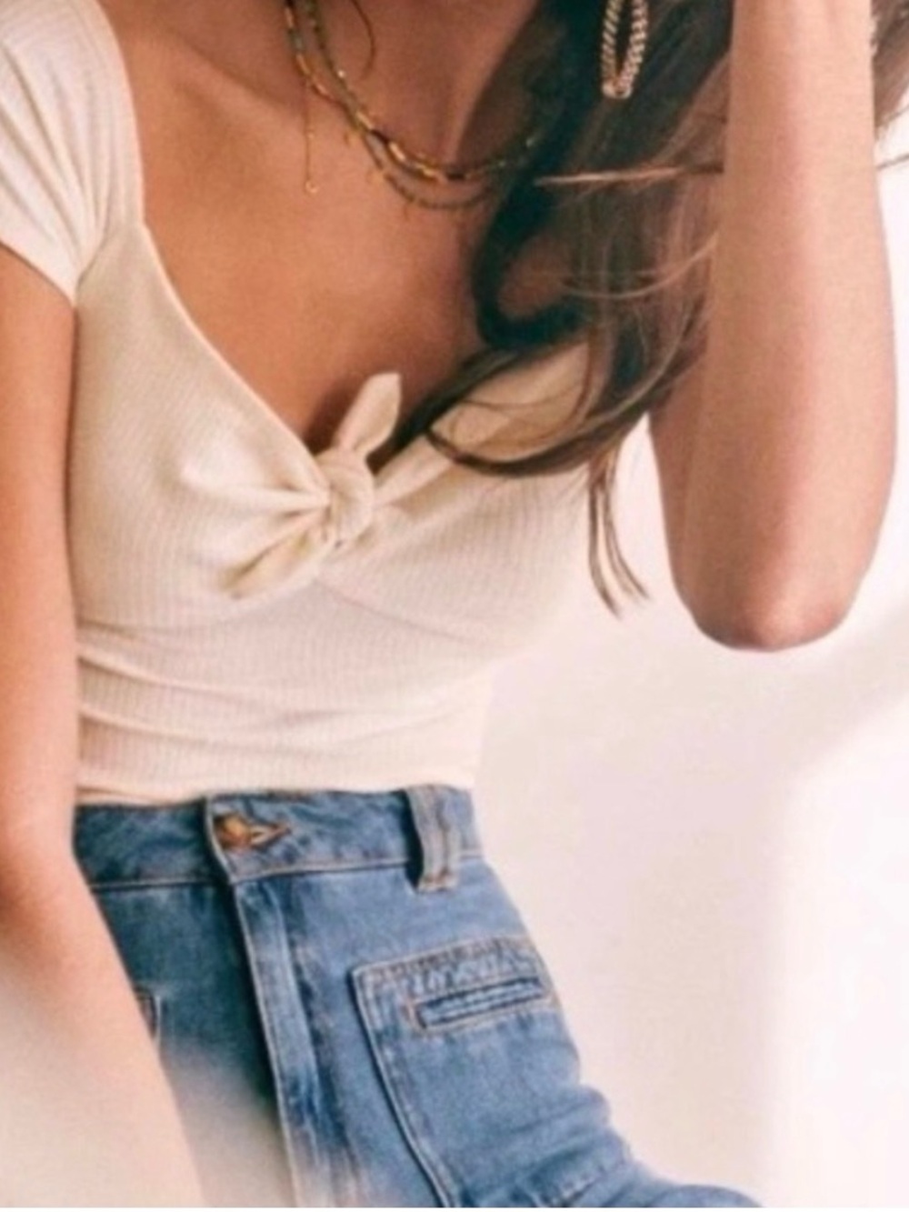 Sezane Cara ribbed t shirt small NWOT